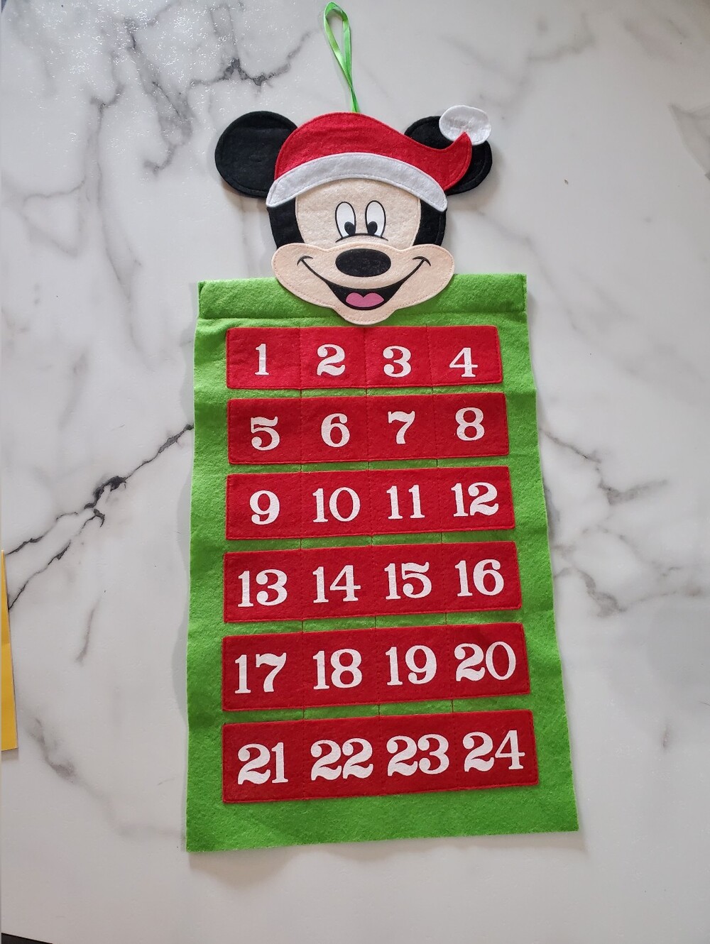 Disney Mickey Mouse Felt Advent Calendar Wall Hanging